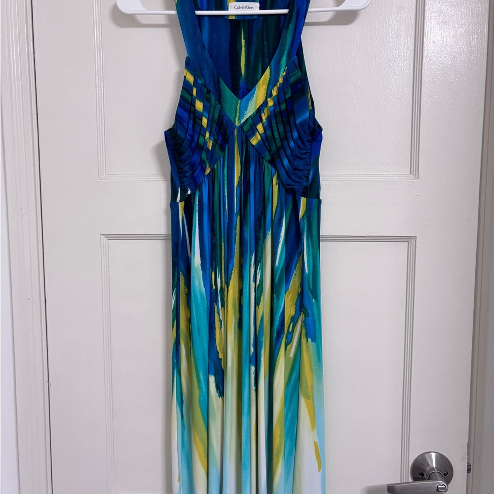 Colorful Sleeveless Maxi Dress